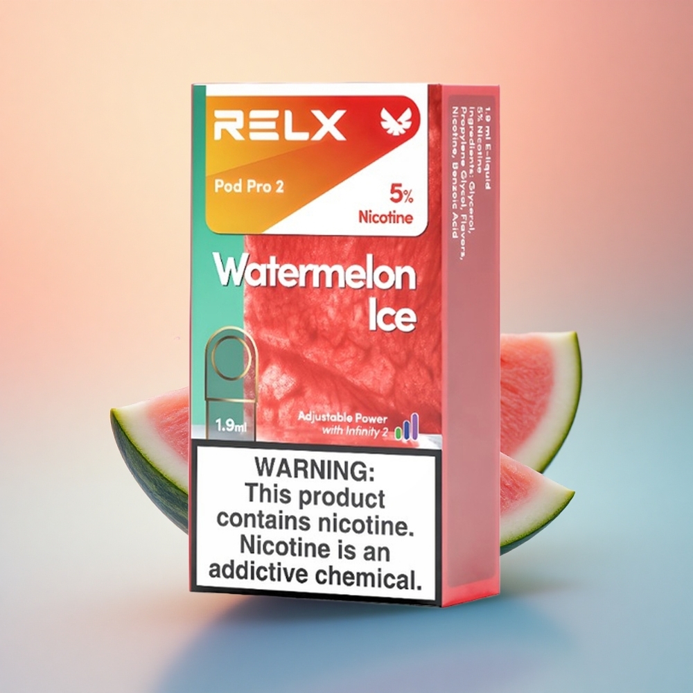 Relx Pod Pro 2 Vape Device Karpuz Buzu 50mg/ml Nikotin 1.9ml 3 Voltaj Ayarı
