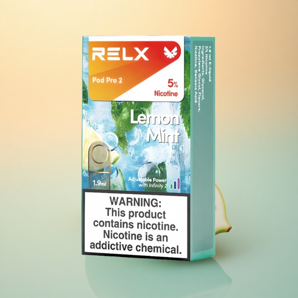 Relx Pod Pro 2 Vape Device Limon Nane 50mg/ml Nikotin 1.9ml 3 Voltaj Ayarı