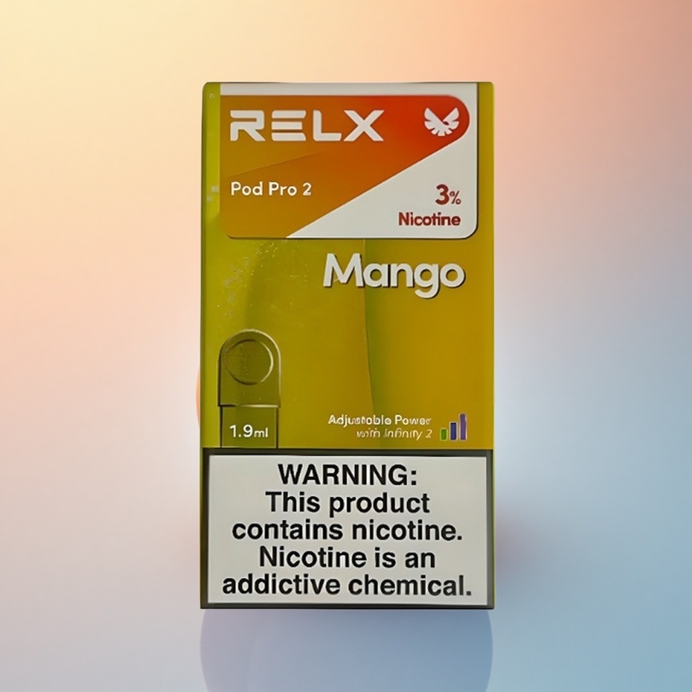 Relx Pod Pro 2 Vape Device Mango Buzu 30mg/ml Nikotin, 1.9ml, 3 Voltaj Modu