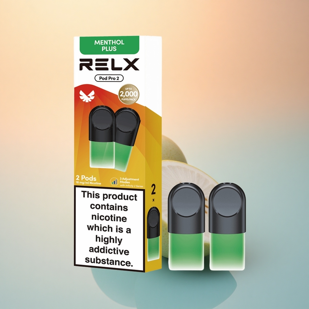 Relx Pod Pro 2 Vape Device Nane-Mentollü Artı 1.9ml 18mg/ml Nikotin 3 Voltaj Ayarı