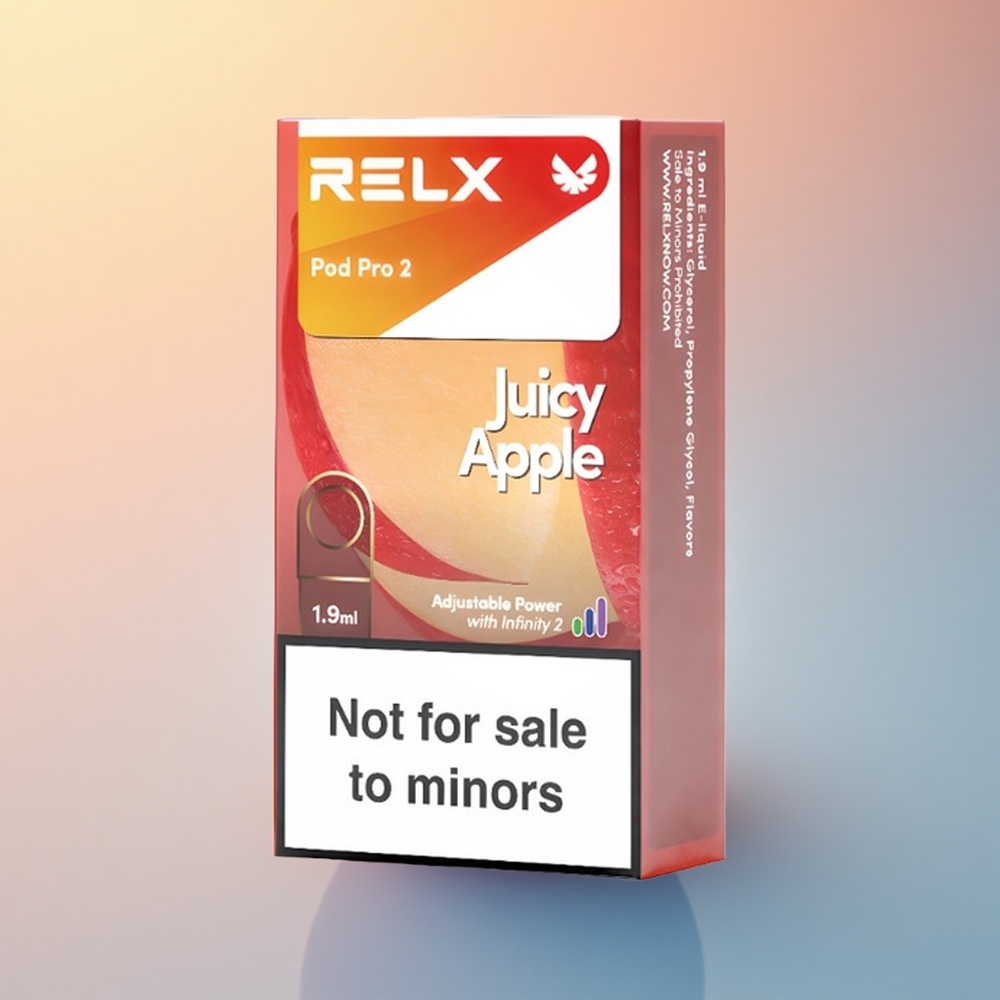 Relx Pod Pro 2 Vape Device Sulu Elma 0mg/ml 1.9ml 3 Voltaj Ayarı