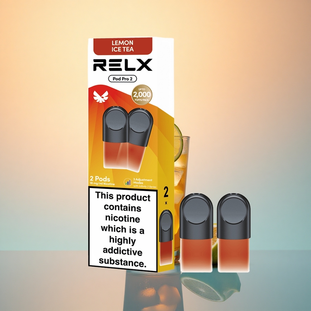 Relx Pod Pro 2 Vape Device Çay-Limon Buzlu Çay 18mg/ml Nikotin, 1.9ml Kapasite, 3 Voltaj Modu